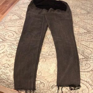 Motherhood Maternity distressed gray jeggings